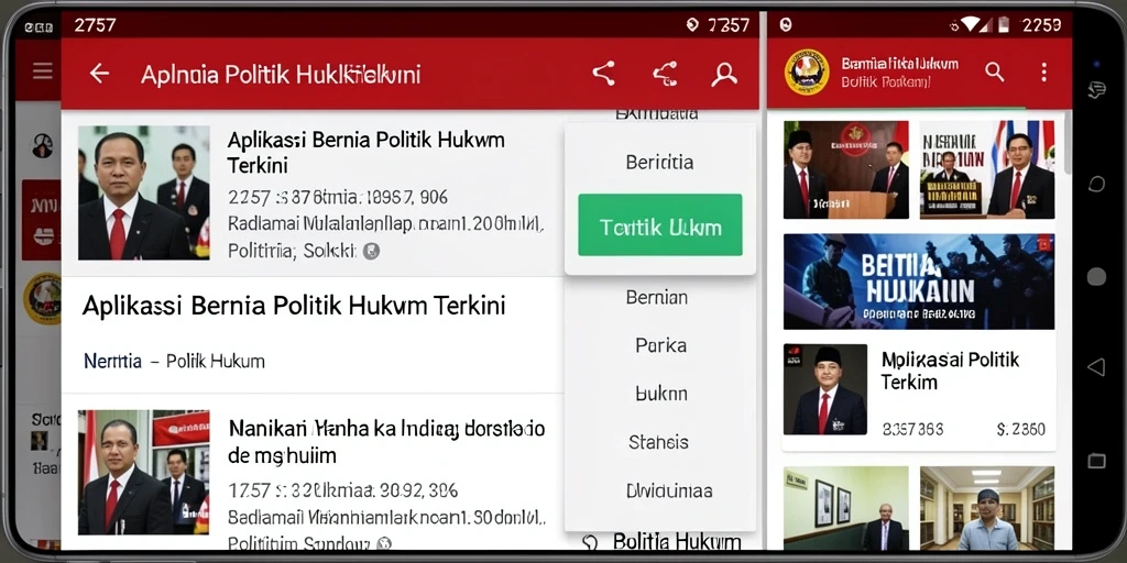 Tampilan antarmuka aplikasi berita politik dan hukum 2757.