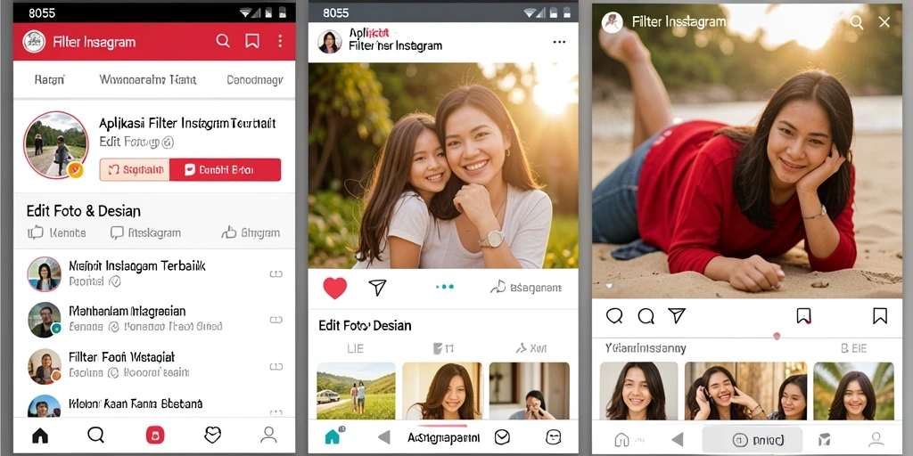 Antarmuka aplikasi Filter Instagram 8055 yang user-friendly dan menarik.