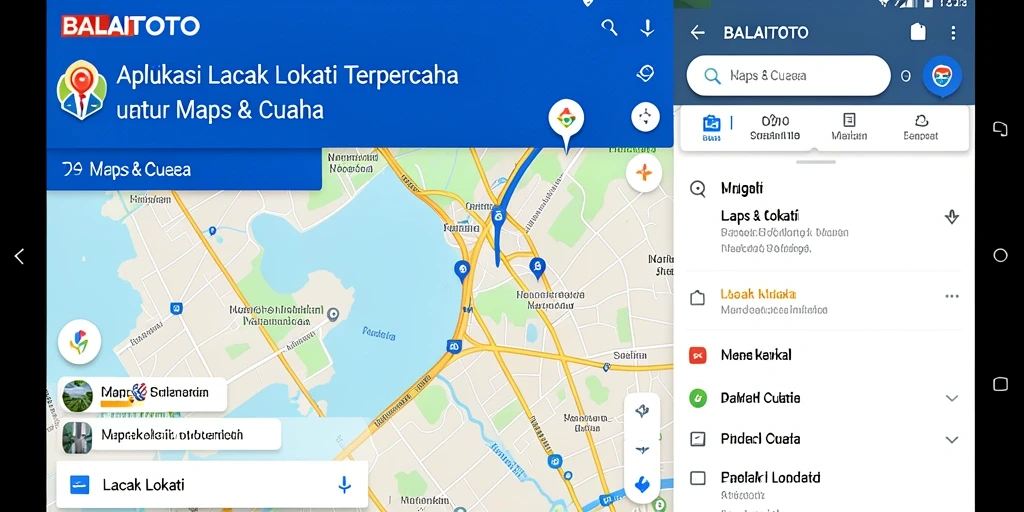 Tampilan antarmuka aplikasi Lacak Lokasi BALAITOTO yang user-friendly.