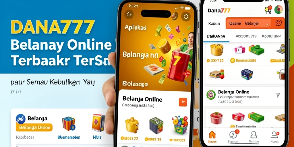Antarmuka aplikasi DANA777 yang menarik untuk berbelanja online.