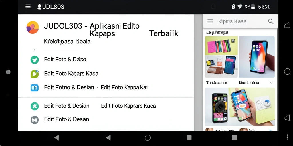 Antarmuka pengguna JUDOL303 dengan fungsi Edit Foto Kertas Kaca yang menarik.