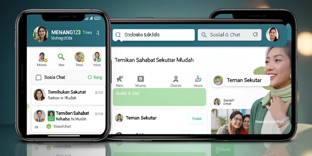 Antarmuka pengguna MENANG123 yang modern dan menarik untuk Teman Sekitar.