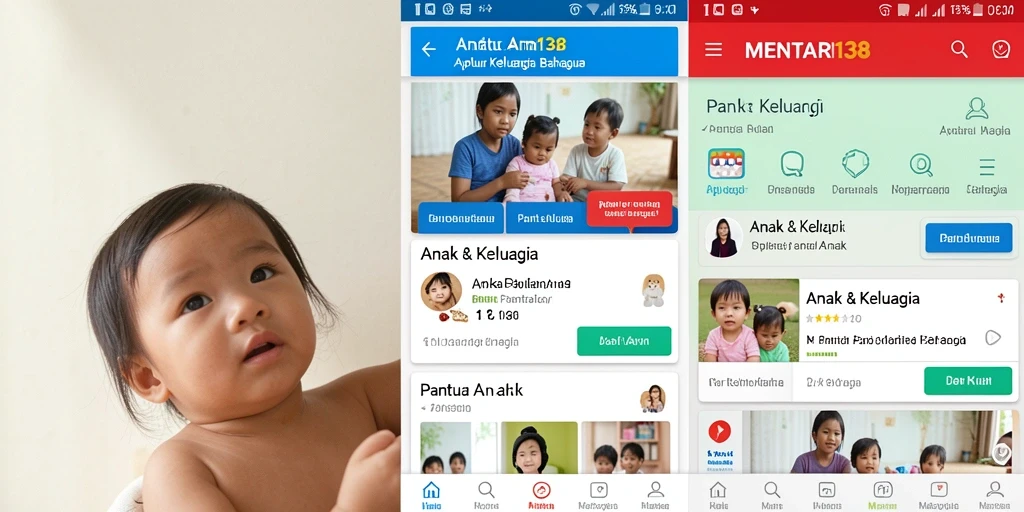 Tampilan antarmuka MENTARI138 dengan fitur Pantau Anak yang intuitif.